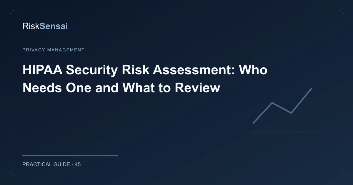 HIPAA Security Risk Assessment: Who Needs One and What to Review: original RiskSensai editorial cover
