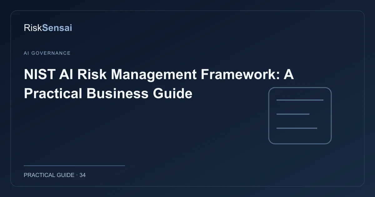 NIST AI Risk Management Framework: A Practical Business Guide: original RiskSensai editorial cover
