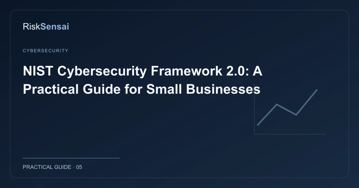 NIST Cybersecurity Framework 2.0: A Practical Guide for Small Businesses: original RiskSensai editorial cover