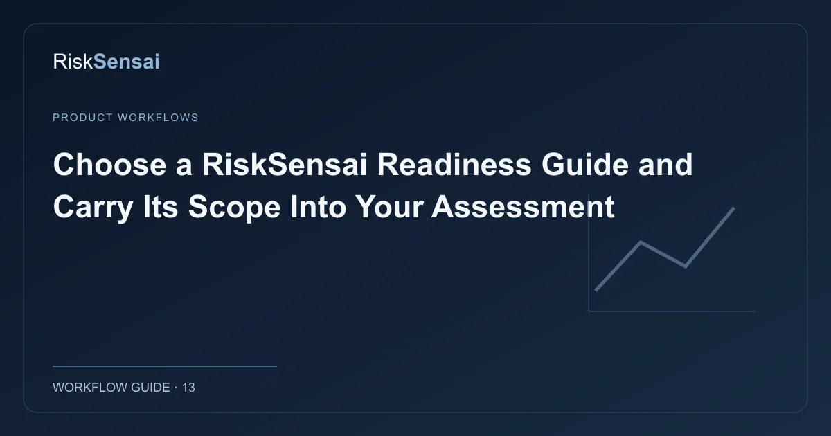 Choose a RiskSensai Readiness Guide and Carry Its Scope Into Your Assessment: original RiskSensai editorial cover