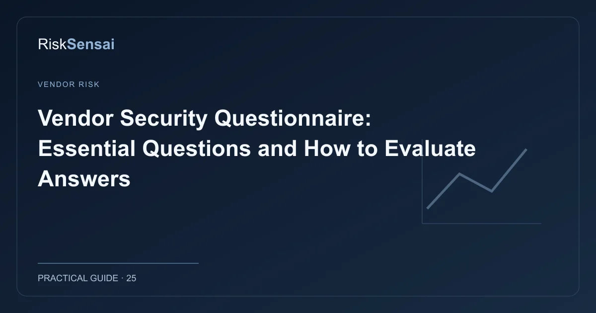 Vendor Security Questionnaire: Essential Questions and How to Evaluate Answers: original RiskSensai editorial cover